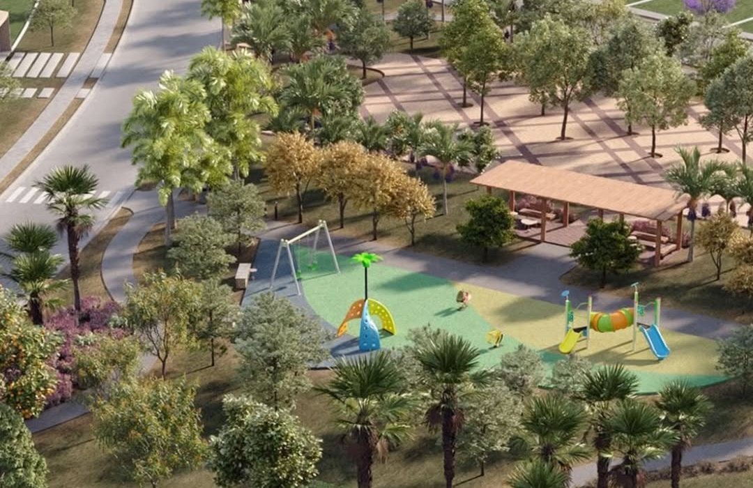 Praça com espaço para foodtruck